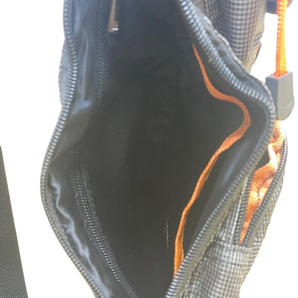Kaweiknight Grey/Orange Nylon Adjustable Strap Multi-Zip Crossbody Backpack - Picture 10 of 15
